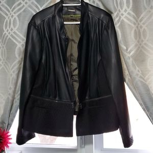 Michel studio 3x faux leather moto jacket